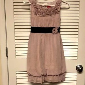 HYPE Dusty Pink Dress Girls Party Tier MIDI 12
